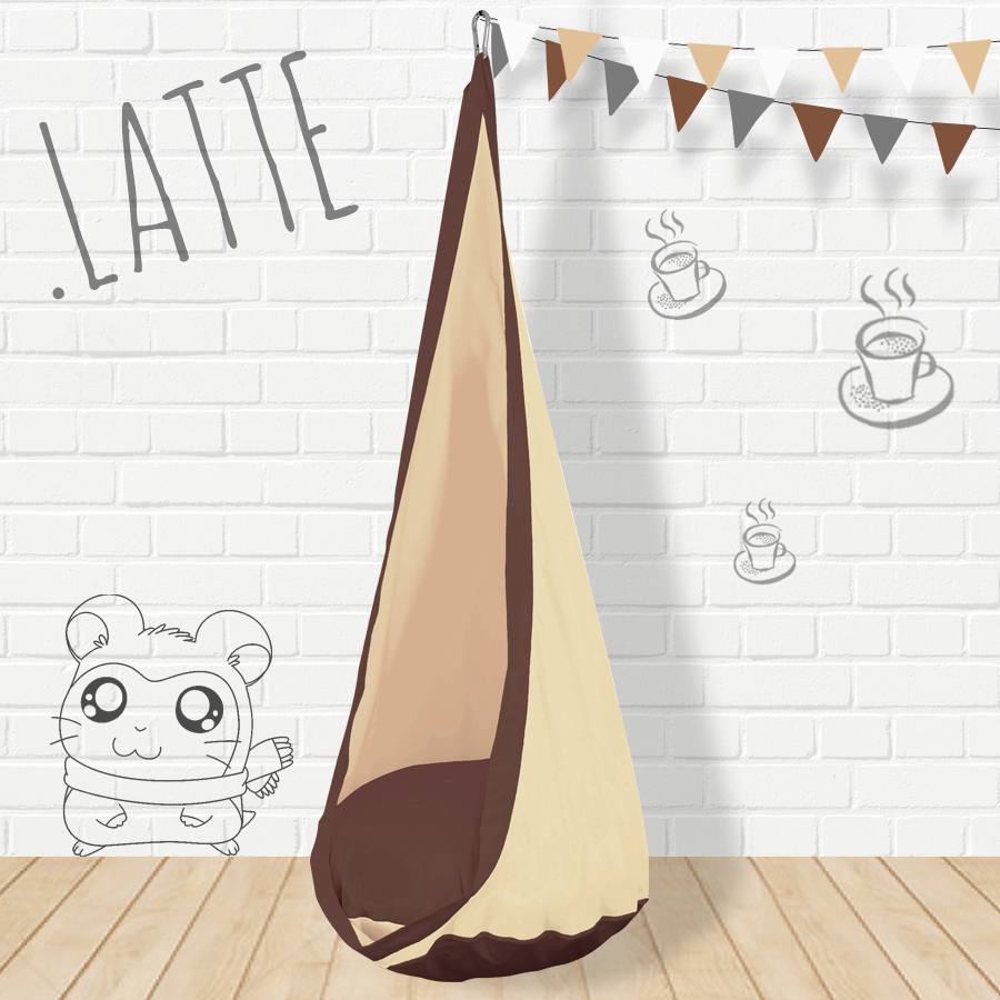 Подвесное кресло-кокон бежево-коричневое ПОКАЧАЙКА  326710 Бежевый Santreyd  - Вид №4