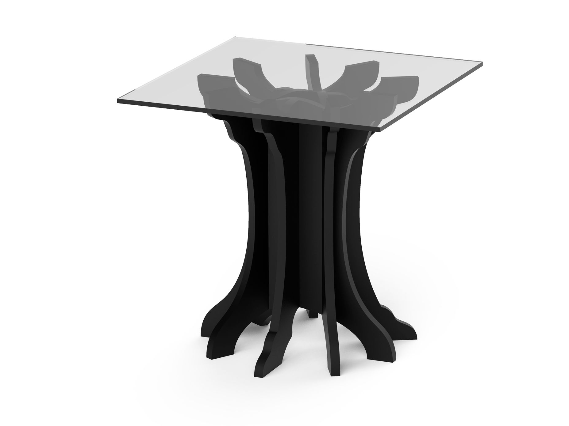 Высокий квадратный березовый журнальный столик ALBEDO ARCH-00065623 - Вид №2