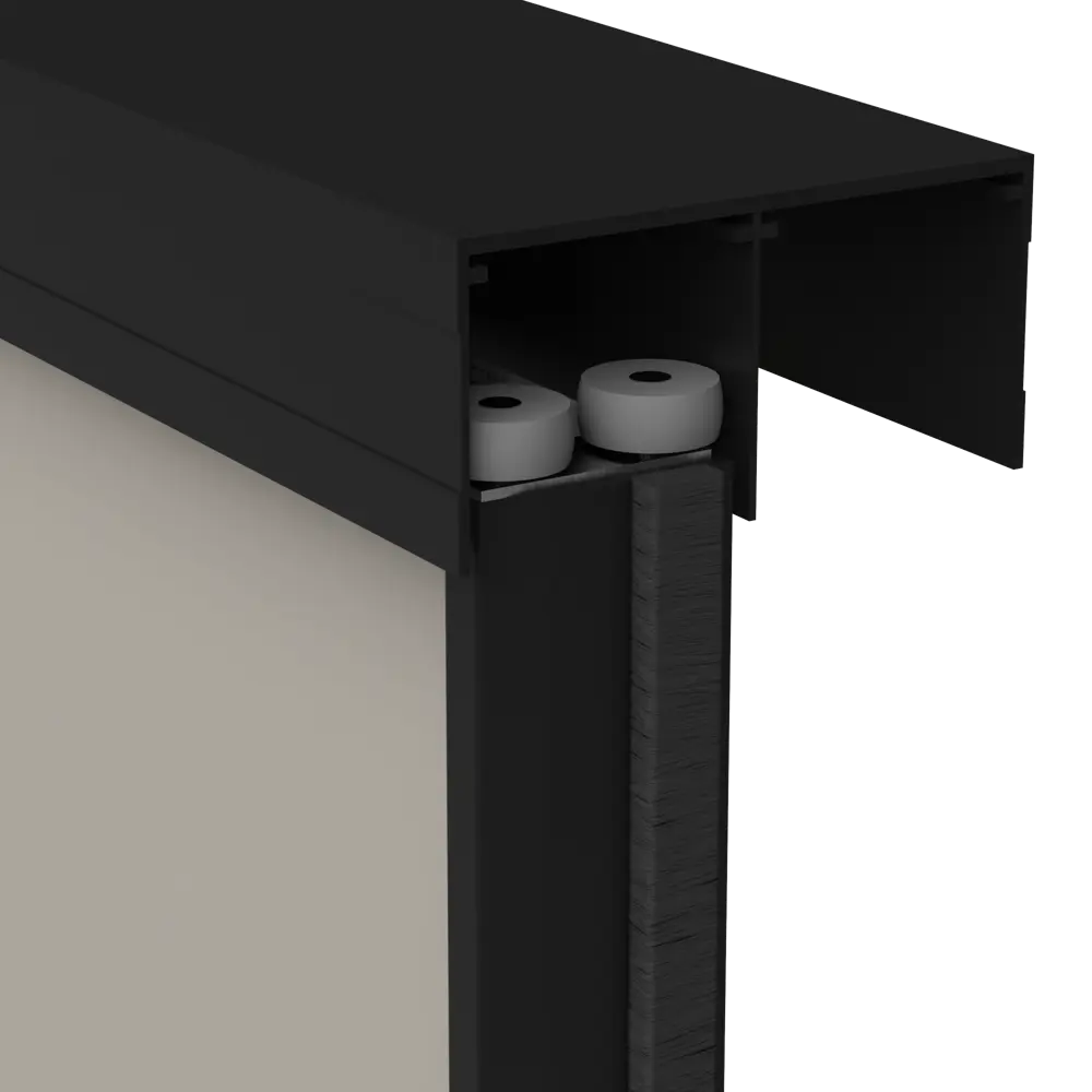 Дверь-купе KONSENSA 225.5x90.4 см МДФ цвет кашемир профиль черный узкий STLM-2168754 - Вид №5