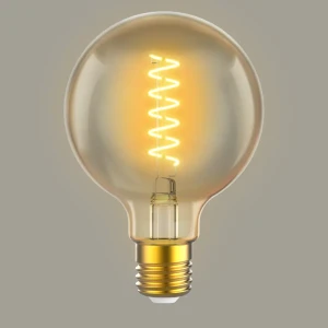 Лампа светодиодная Lexman G95 E27 220-240 В 5 Вт янтарная 470 лм теплый белый свет