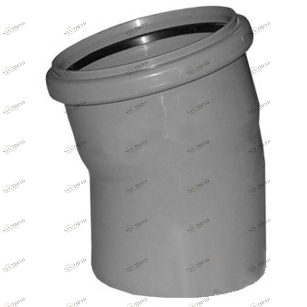 Отвод ПВХ канализационная D50мм 15 градусов Политек 6309