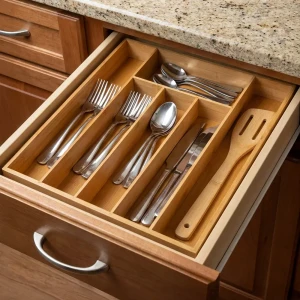 Лоток для столовых приборов 6 отсеков KONSENSA 45.5x50x5.8 см бамбук цвет натуральный