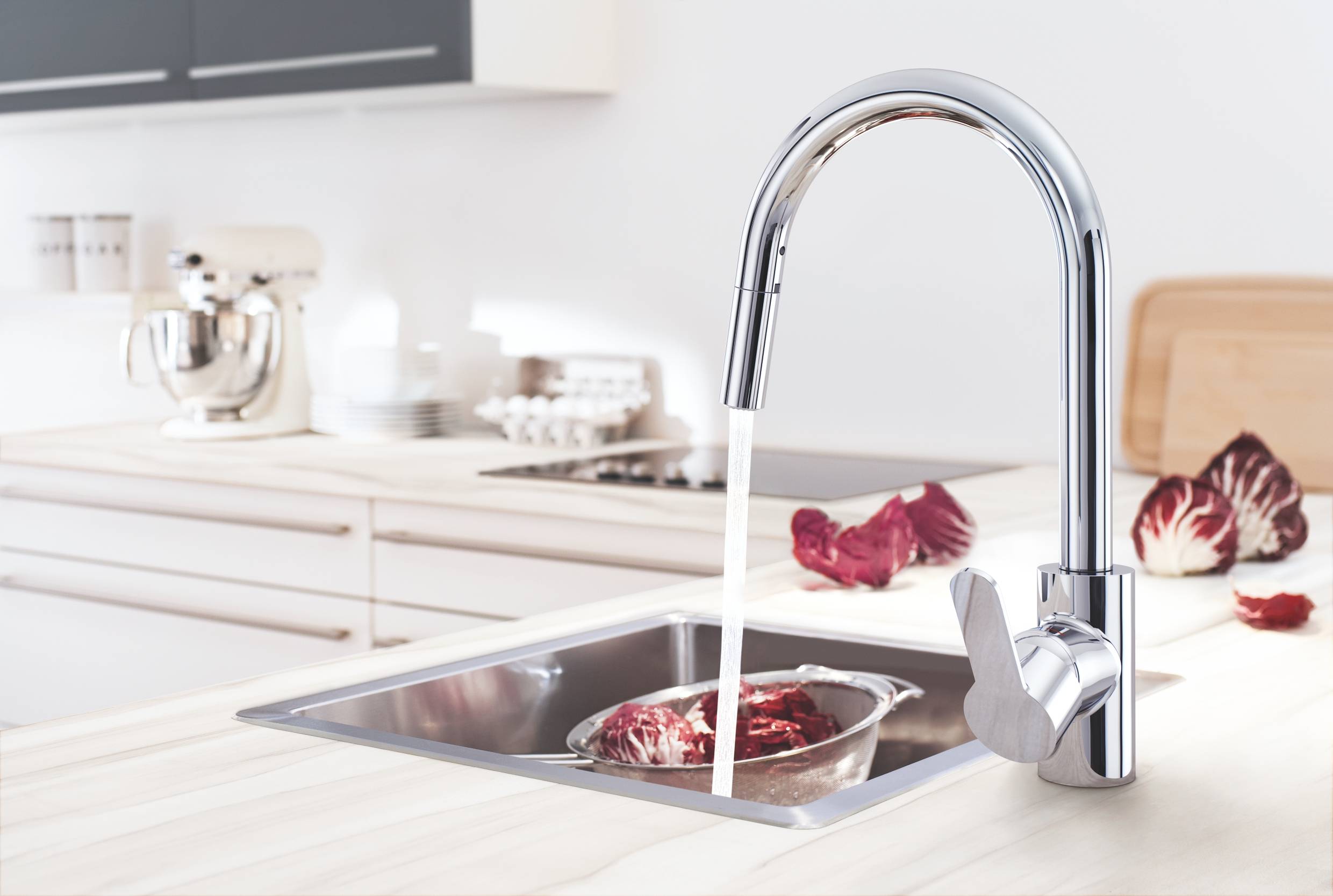 Смеситель для кухни GROHE Eurostyle Cosmopolitan, высокий излив, хром (31482003) - Вид №3