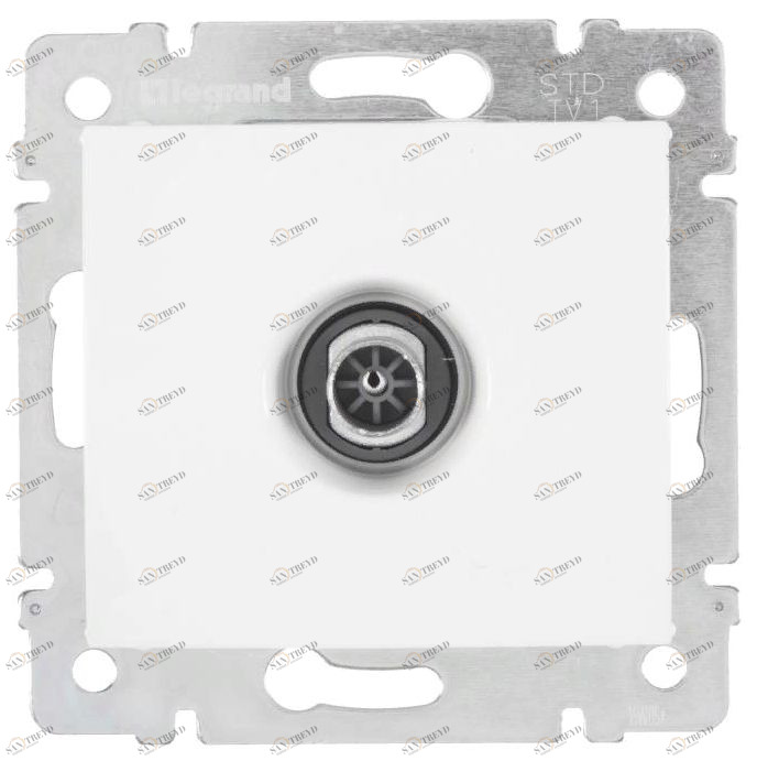 Розетка телевизионная Legrand Valena TV проходная белая 7656