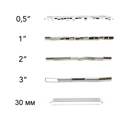 351-22001 Бисер Чехия BUGLES 1.6 мм 0,5 50 г PRECIOSA 