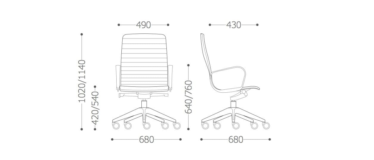 Офисное кресло с откидывающейся спинкой с подлокотниками VAGHI Union Executive ARCH-00055372 - Вид №5