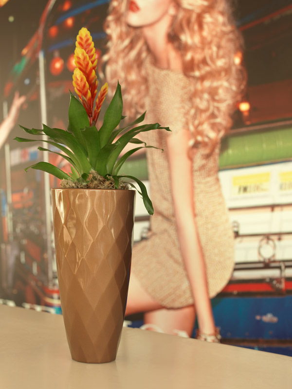 073125 Кашпо Nano матовое черное 28см Vondom Vases - Вид №1