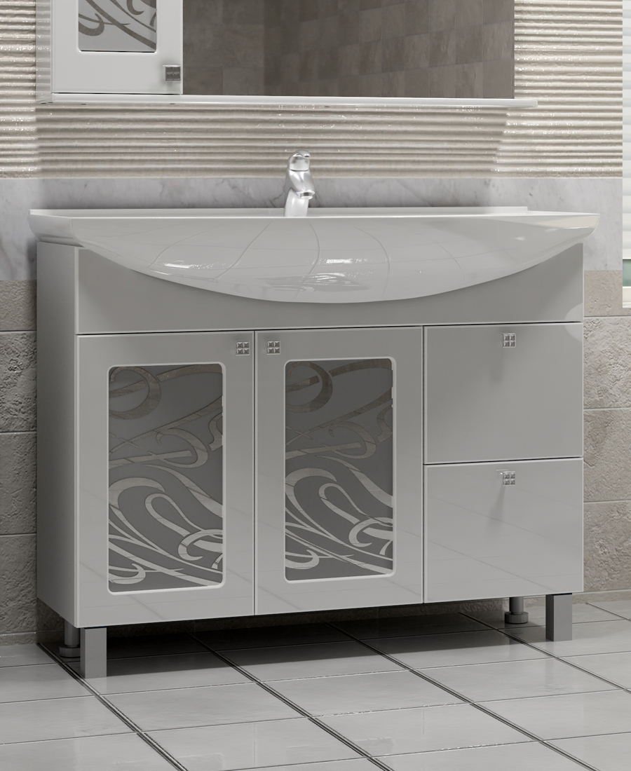 Тумба с раковиной Provans 1000 (Стиль)1060⨉490⨉840 мм белый Santreyd sun-id-664550 - Вид №1