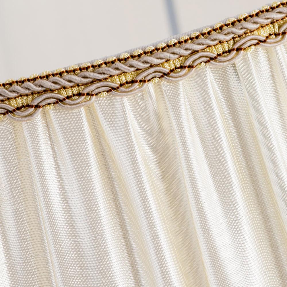 Настольная лампа с абажуром на стеклянной ножке бежевая Albedo 8821/02 TL-1 DIVINARE КЛАССИЧЕСКИЕ 00-3834697 Белый;хром  - Вид №1