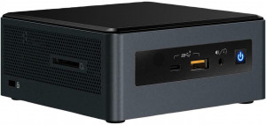 BXNUC8I7INHX Nettop nuc, core i7-8565u, 4.6 ghz turbo, 8gb ram pre-installed, vga amd radeon 540x discrete graphics (2gb) (1xhdmi 2.0 + 1xmdp 1.2), 4xusb3.1, 1x m.2 ssd, 1x2.5hdd, gbl, wifi+bt, sdxc slot, black,vesa, no powercord, ir-port, kensington lock