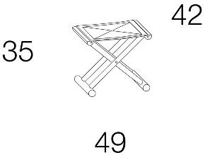 Caroti Кожаный табурет Via montenapoleone 1076/p  - Вид №3