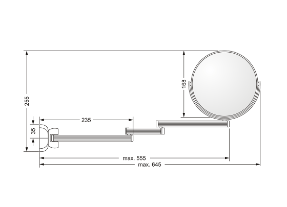 Косметическое зеркало JOERGER Albano 600.00.314.000 - Вид №1
