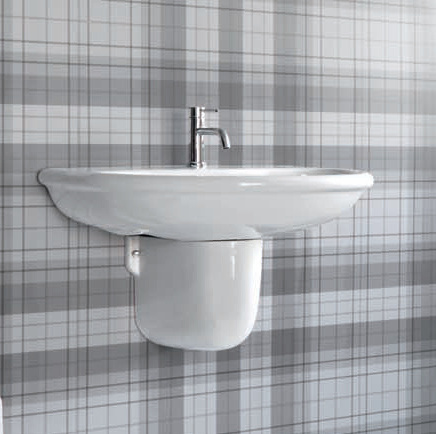 25353 Подвесная раковина настенная овальная Ceramica Hidra PLUVIA белая - Вид №7