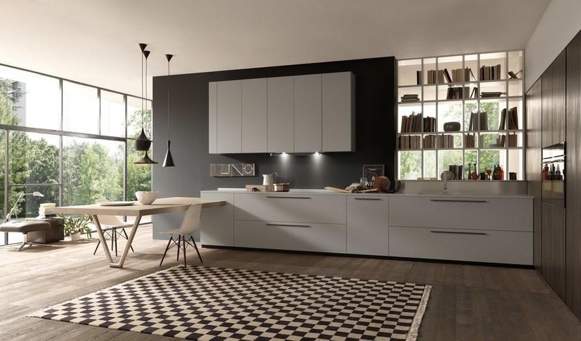 Floritelli Cucine Модульная кухня из ламината с полуостровом Seta sun-id-1354214 - Вид №1