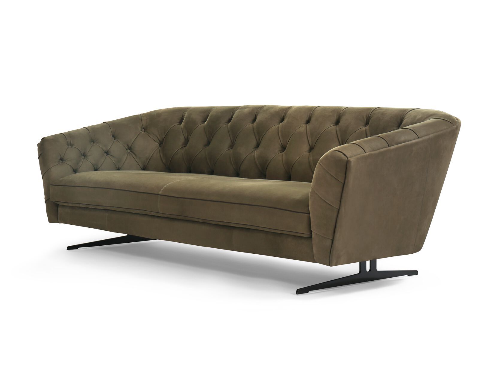 3-местный кожаный капитонный диван Borzalino New Kap ARCH-00108085 - Вид №2