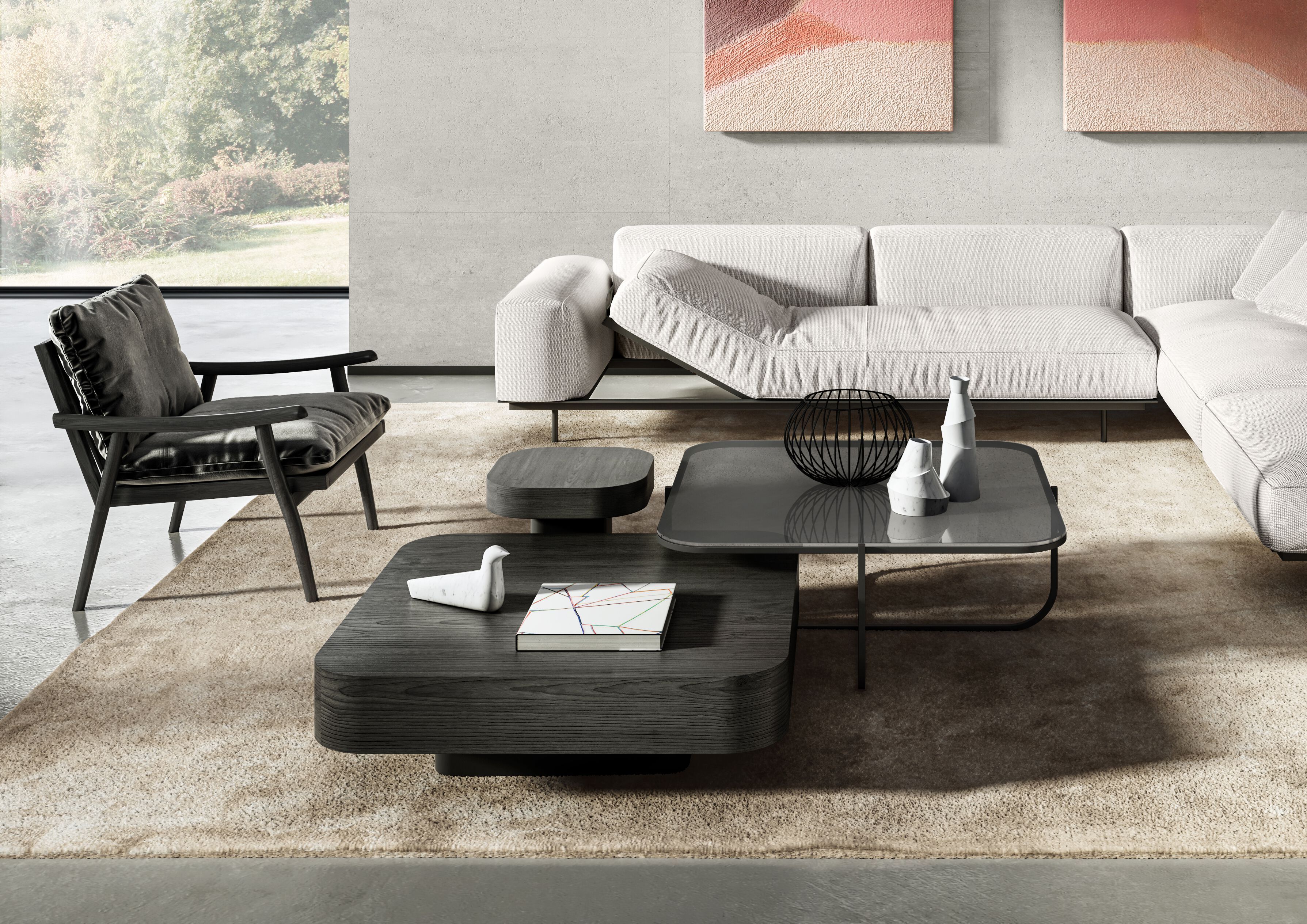 Деревянный журнальный столик Vibieffe 9150 QUADRI TONDO ARCH-00061318 - Вид №3