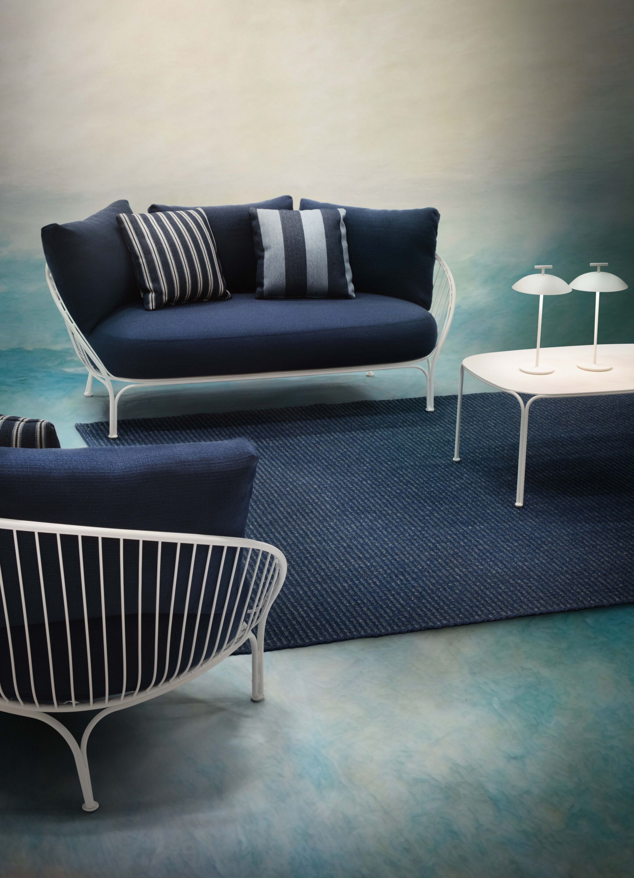 2-местный оцинкованный стальной и тканый садовый диван Kartell Hiray ARCH-00025544 - Вид №6