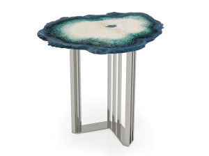 Высокий круглый керамический журнальный столик