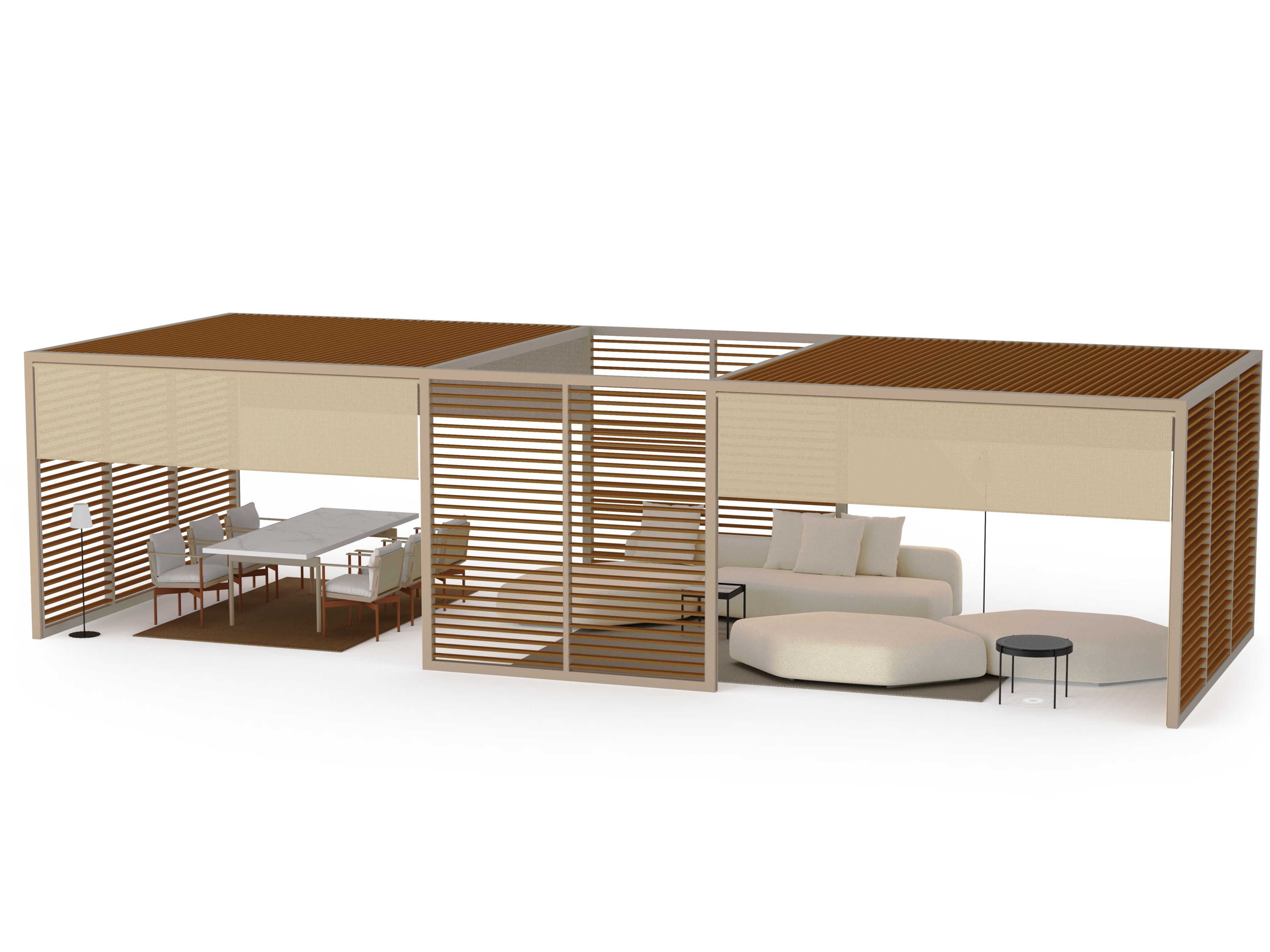 Пергола из алюминия и дерева GANDIABLASCO FLEX ARCH-00069692 - Вид №2