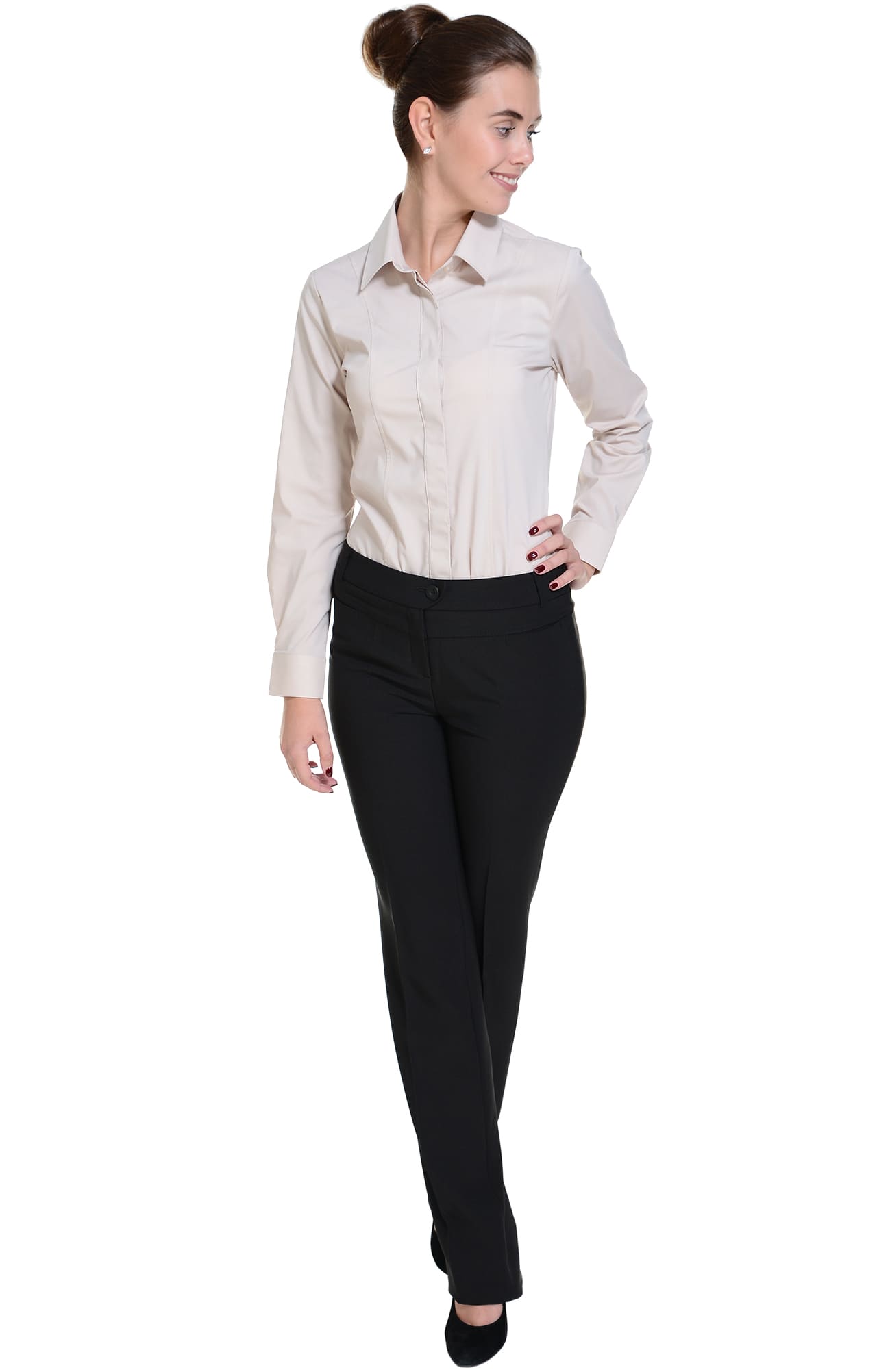 5030119 Рубашка женская  beige El-Risto  Корпоративная одежда  размер 54 (4XL)  - Вид №8