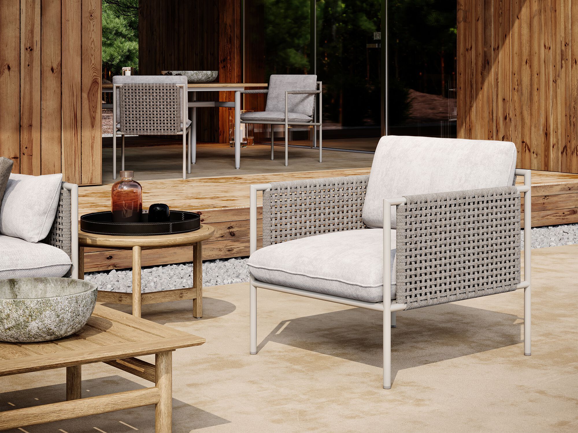 Алюминиевый садовый стул с подлокотниками Walters Лето ARCH-00078619 - Вид №3