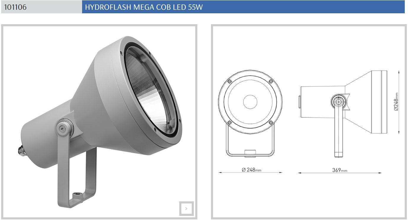 PUK Регулируемый светодиодный проектор для улицы из литого под давлением алюминия Hydroflash sun-id-1437644 - Вид №13