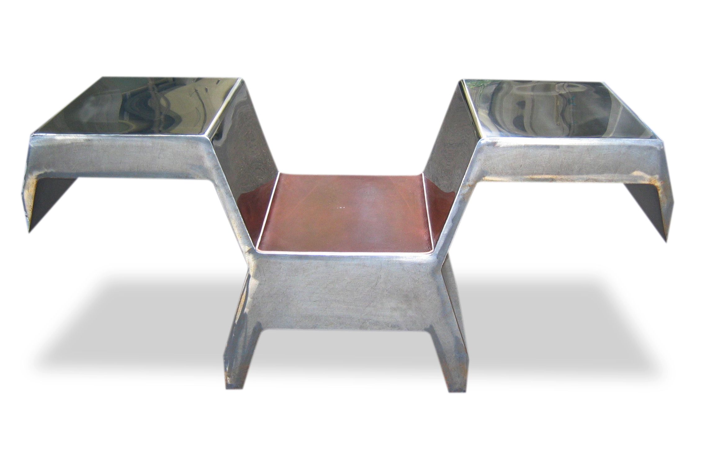 Стул из нержавеющей стали с подлокотниками ICI ET LÀ Metal furniture ARCH-00139434