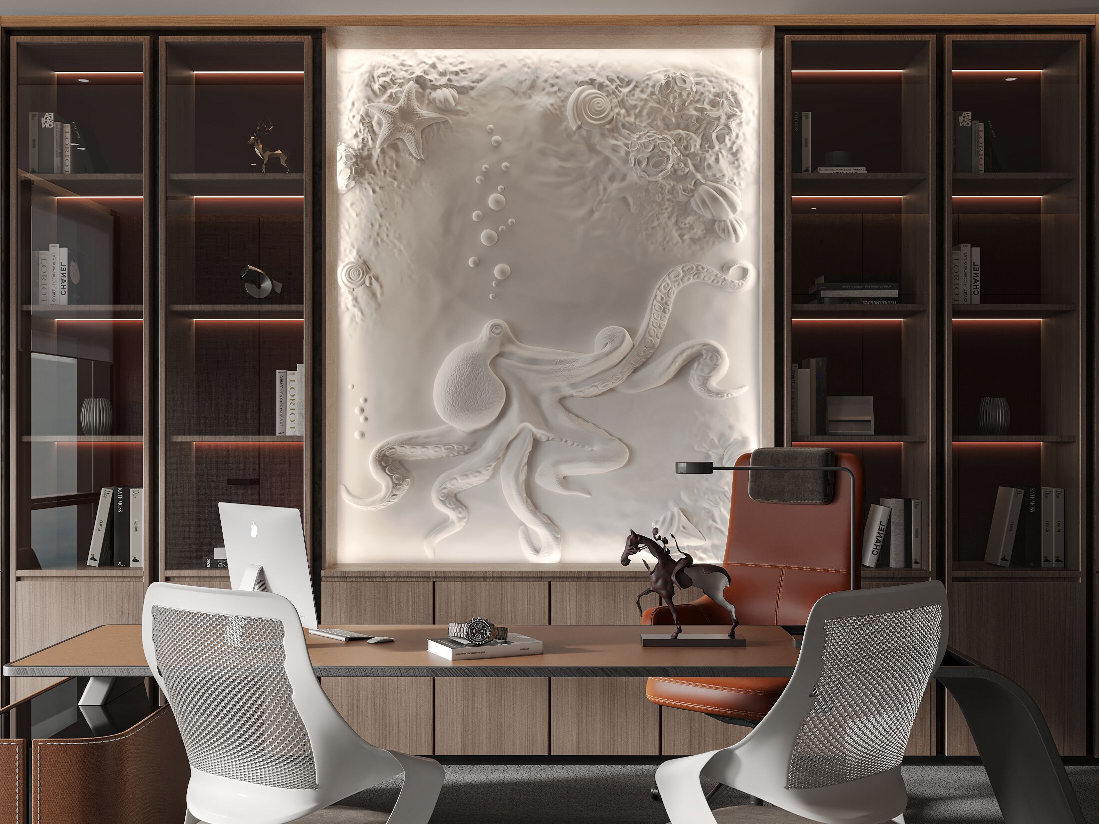 Трехмерная декоративная гипсовая панель WallDeco KRAKEN ARCH-00095676