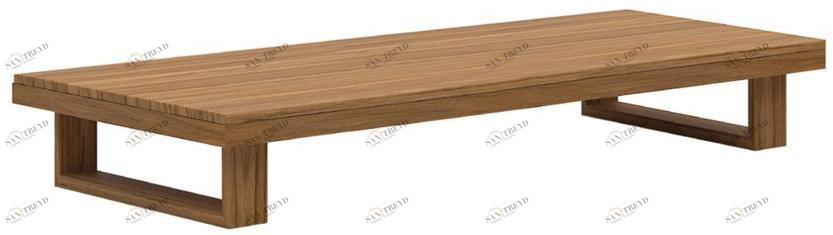 Atmosphera Низкий прямоугольный столик для сада из тика 9.zero 9.0. tb