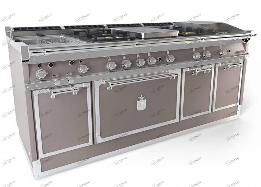 Officine Gullo Отдельностоящая профессиональная кухня в современном стиле из стали P70 sun-id-1399886