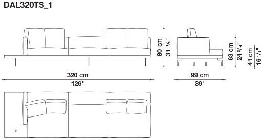 B&B Italia 3-х местный тканевый диван Dock sun-id-1376507 - Вид №52