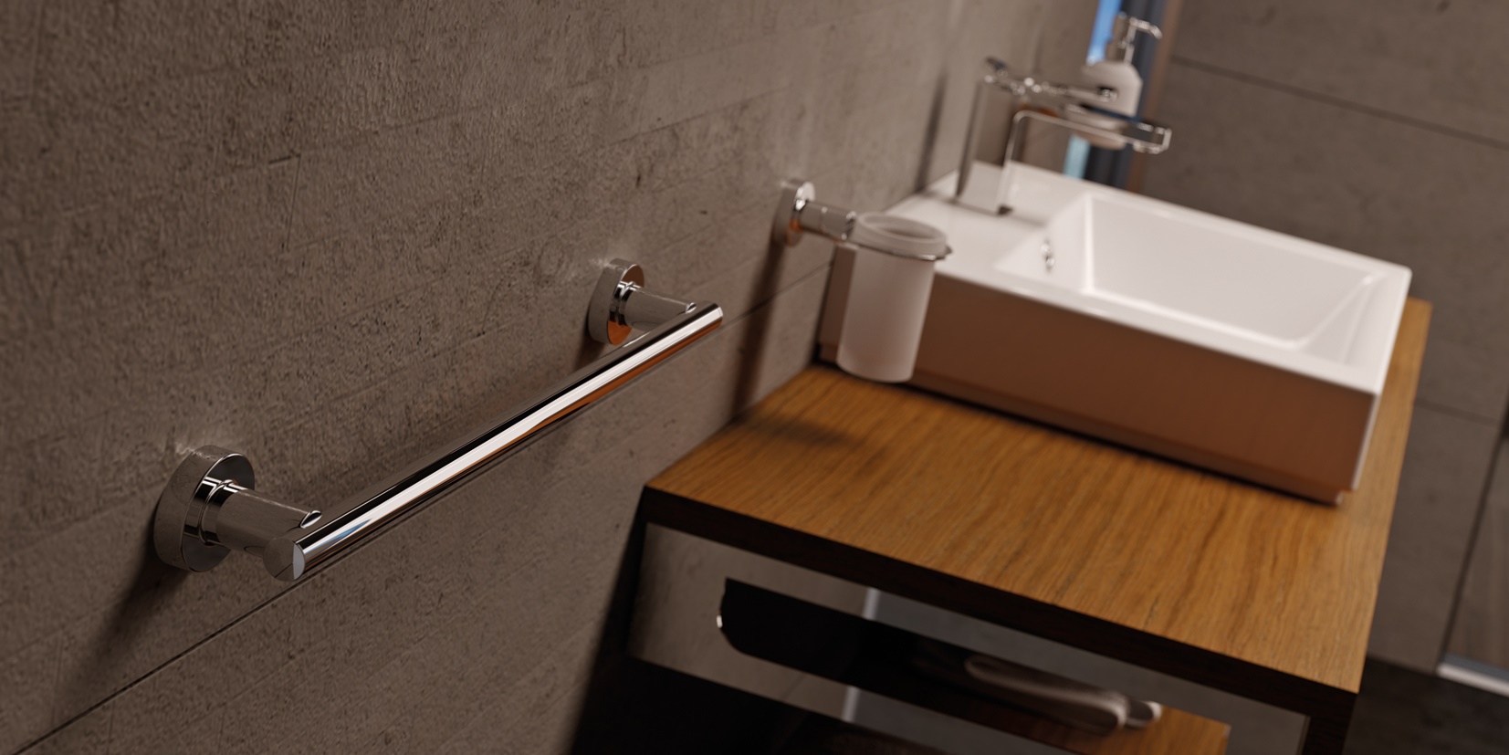 Sonia Полотенцедержатель 750 мм Tecno Project Хром 116829 - Вид №1