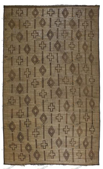 AFOLKI Прямоугольный коврик из дерева и кожи Tuareg St74be