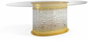 MARIONI Овальный стеклянный журнальный столик для гостиной Howard 02715