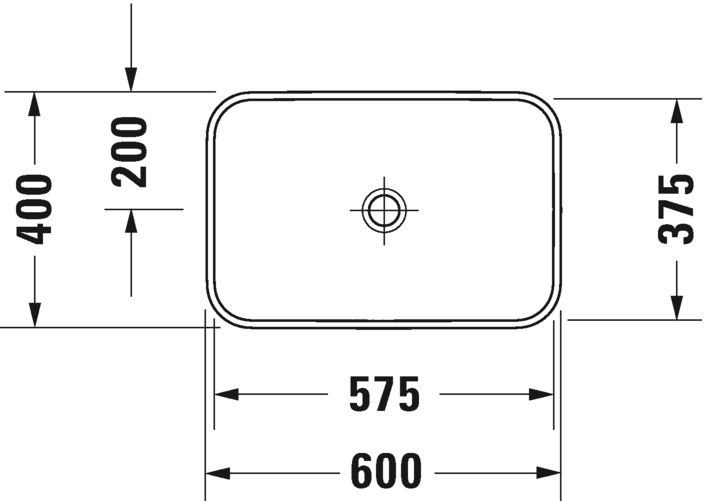 2359606100 Накладная раковина на столешницу  овальная Duravit Happy D.2 Plus - Вид №2