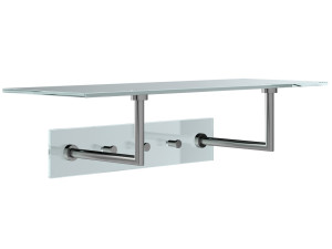 Стальная и стеклянная вешалка / полка