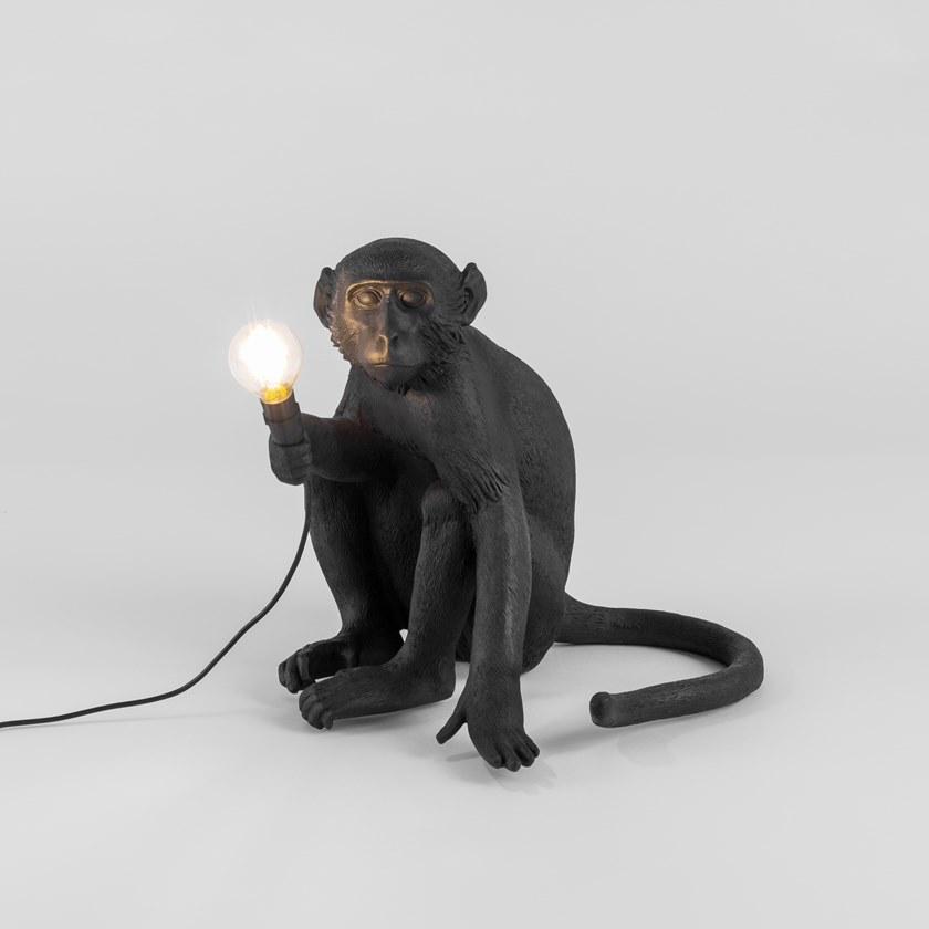 Seletti Торшер из смолы The monkey lamp black sun-id-1396538 - Вид №6