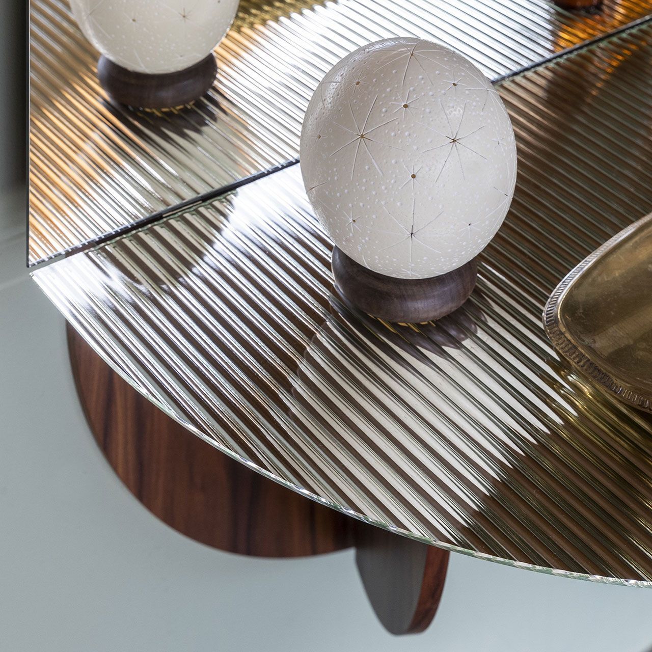 Овальное настенное зеркало с полкой Mogg BRAME ARCH-00037716 - Вид №1