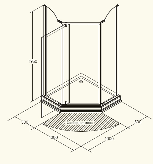 ML.DDM-22.89 Душевой уголок Migliore Diadema - Вид №2