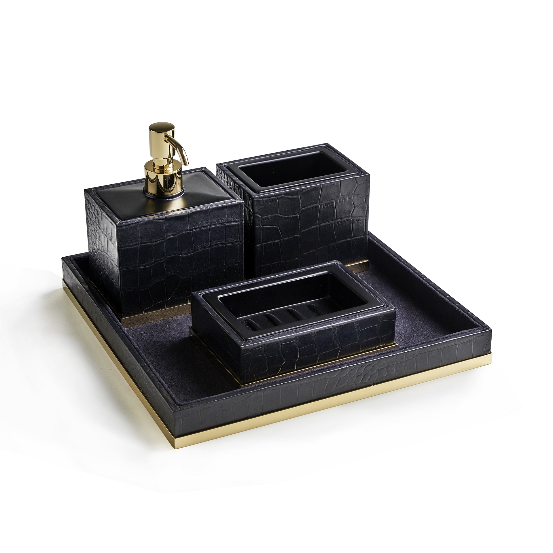 CO99A 3SC Набор из 4 мыл, стакан, дозатор, поднос Classico Treesseci 3SC