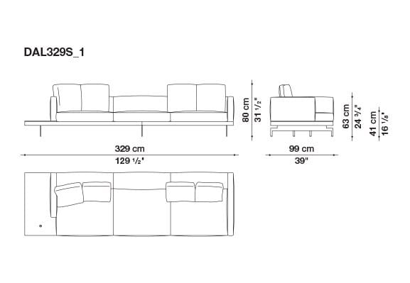 3-местный тканевый диван B&B Italia док ARCH-00033457 - Вид №66