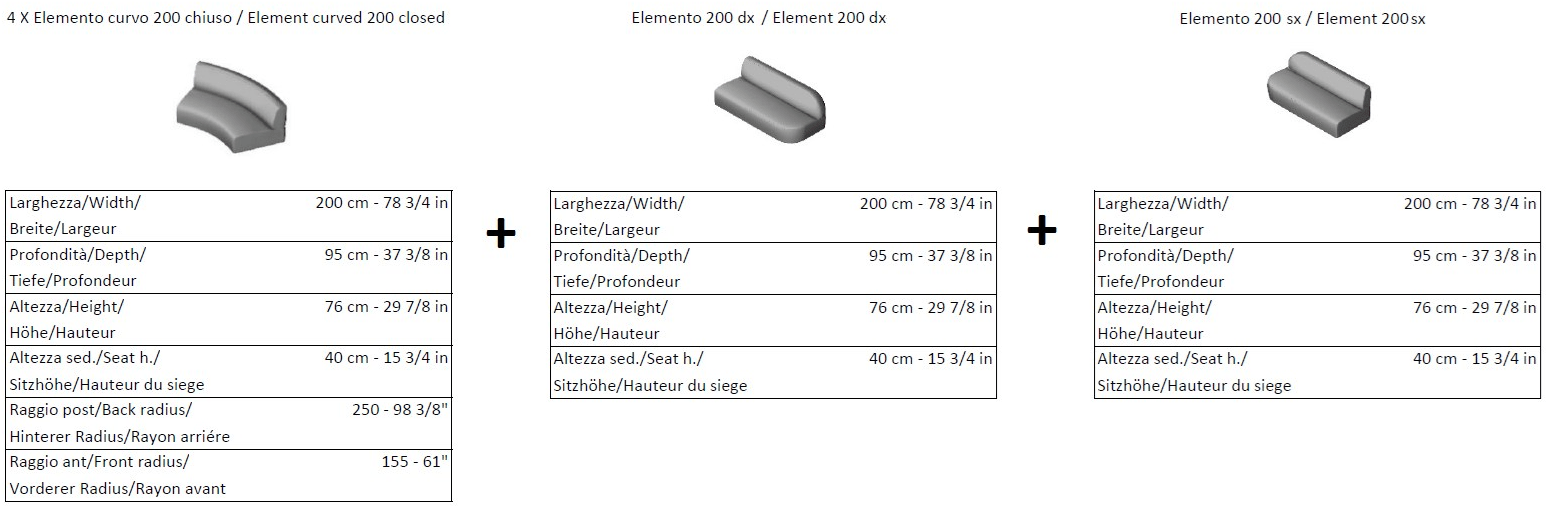La Cividina Изогнутый диван из ткани Guest sun-id-1421470 - Вид №1