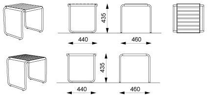 mmcité1 Стул для улицы из стали Stack Stc112/stc212 - Вид №5