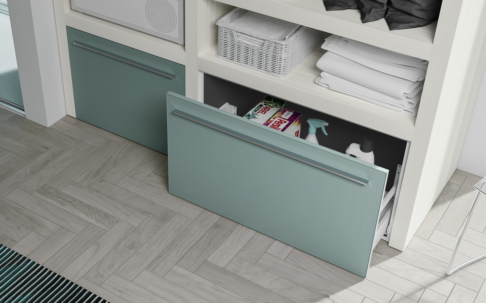 Шкаф для стиральной машины с ящиками Gruppo Geromin магазин ARCH-00018332 - Вид №3