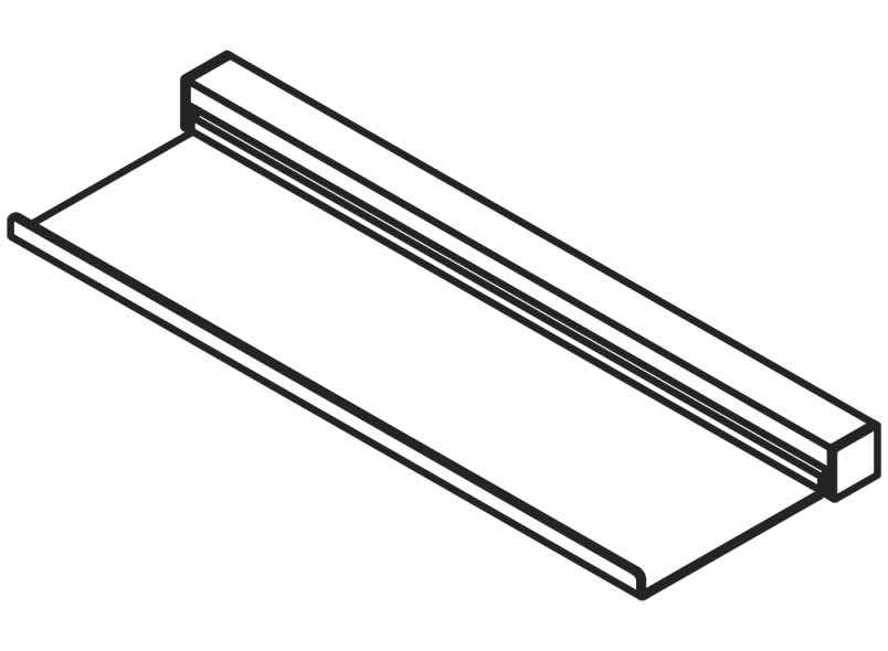 950.13.0030 Настенный профиль с полкой HEWI Waschtische  - Вид №2