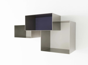 Металлическая секционная настенная Книжная полка