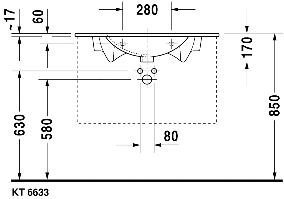 0499830030 Подвесная раковина настенная овальная Duravit Darling New - Вид №10