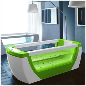 Ванна Gruppo treesse Vision STA-V138C-SE салатовая с аэромассажем стеклянная прозрачная салатовая