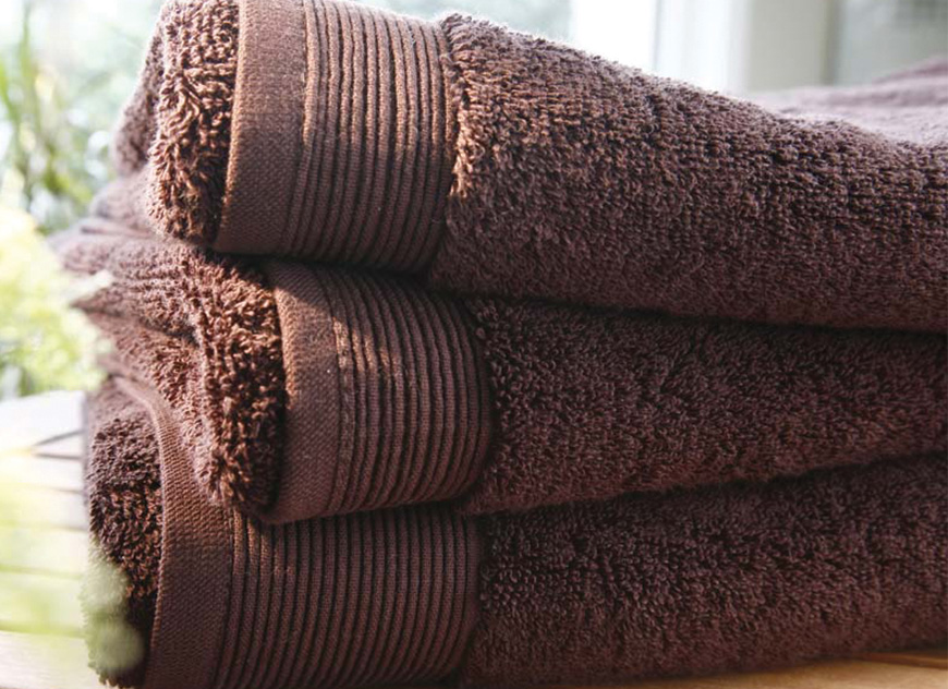 TOW_UNI_EB_55 Полотенце 55/110 ebene темно-коричневый хлопок 600гр/м2 Blanc des Vosges Santreyd 