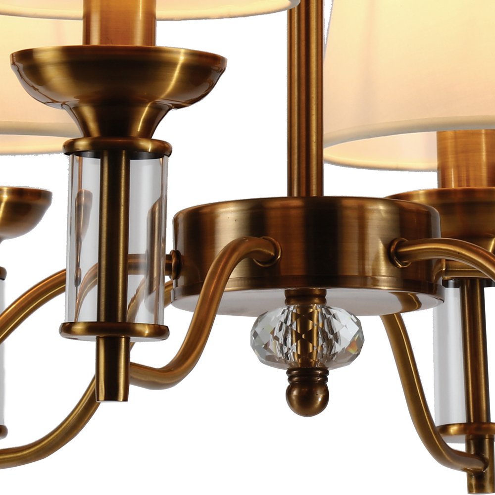 Люстра Walters 6 от Delight Collection прозрачная/бежевая/латунь KM0845P-6 DELIGHT COLLECTION ДИЗАЙНЕРСКИЕ 247068 Прозрачный;бежевый;латунь  - Вид №2